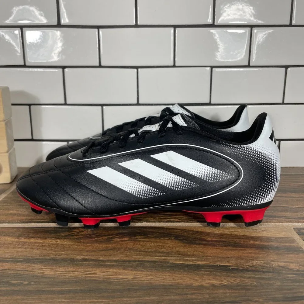 adidas Goletto IX FG MG Soccer Shoes Mens 6.5 Black White Futbol Sneaker Cleats